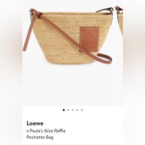 Loewe x paula's ibiza raffia pochette bag